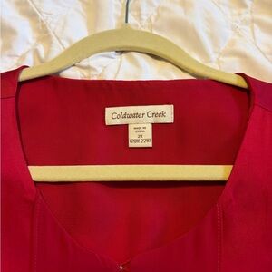 Coldwater Creek Hot Pink Scoop Neck Blouse